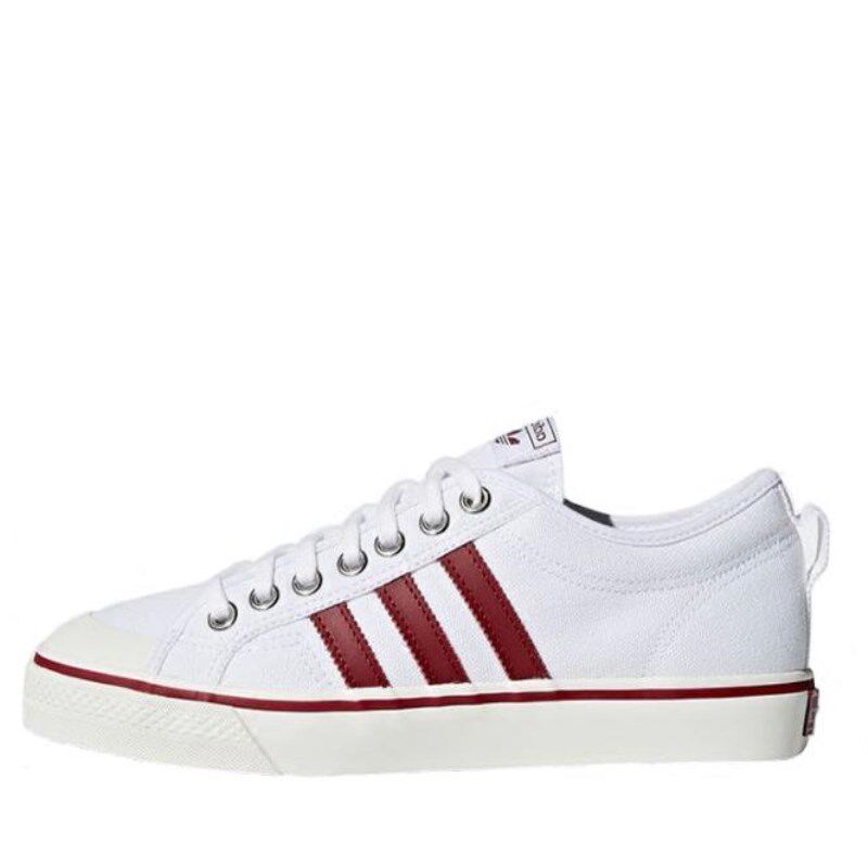 ADIDAS三叶草男鞋NIZZA白绿经典情侣帆布鞋休闲板鞋CQ2328 CQ2327