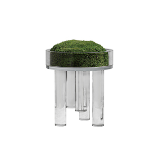天青苔绿 新中式琉璃高脚花器苔藓花艺 样板间民宿茶室艺术摆件