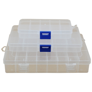 手工diy小饰品收纳盒可拆分塑料透明散珠耳钉配件格子储物分类盒