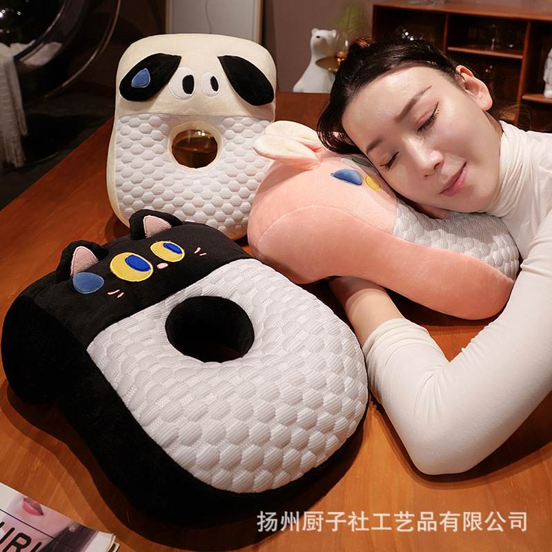 冰丝豆豆午睡枕头办公室趴女生神器睡小学生睡觉夏枕枕午休抱靠枕