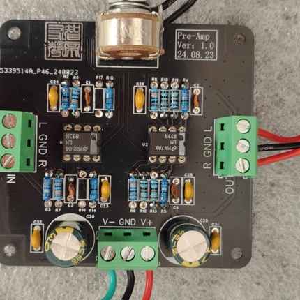 B-049前级板前级放大器电路板含接线端子，老虎180设计