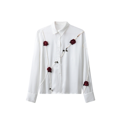 介尺JIECHI长袖新中式玫瑰花