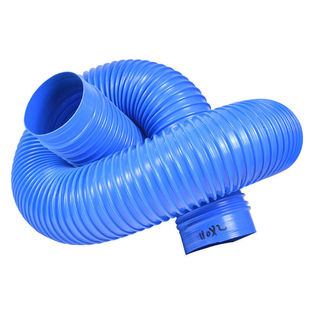 蓝色风管工业吸尘软管塑料管PVC伸缩软管除尘管软接头波纹管100mm