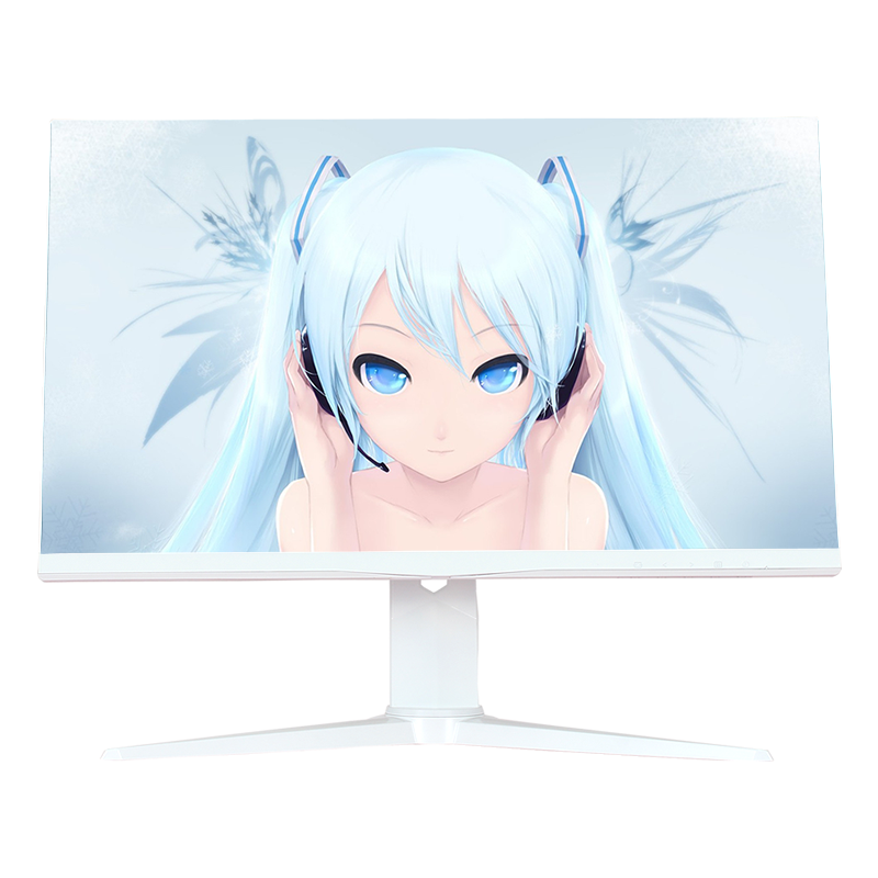 曲面白色显示器27寸粉色2K180hz