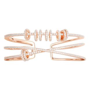 APM Monaco三圈开口玫瑰金手镯新款潮手环手饰送人新年情人节礼物