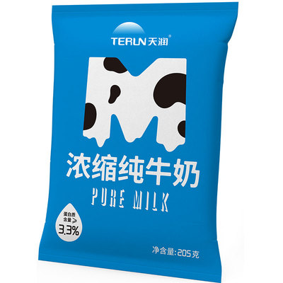 天润浓缩纯牛奶营养整箱205g新疆