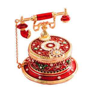 A古董电话首饰珠宝三金新年礼物戒指盒儿童女孩公主2025闺蜜礼物