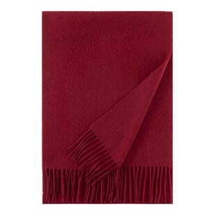 秋冬新款羊毛围巾女冬季百搭红色保暖围脖新年礼物礼盒装服饰披肩