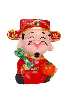 办公室工位桌面五路小财神摆件