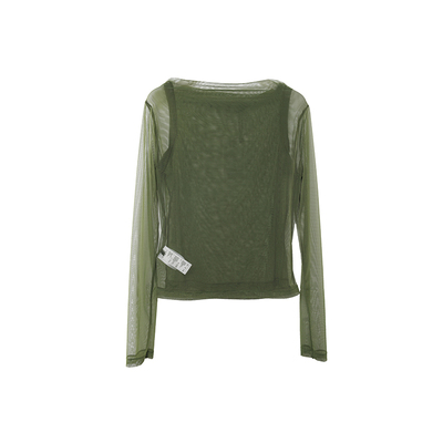 长袖双向网眼上衣设计师品牌