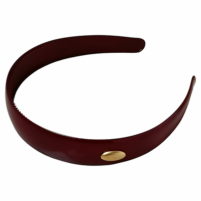 LERYAE韩国进口发饰2.5cm简约小金标银标酒红玳瑁色发箍头箍压发