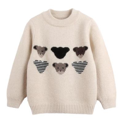 儿童羊绒衫男童毛衣洪叶云台高端纯山羊绒宝宝打底衫女童羊毛衫