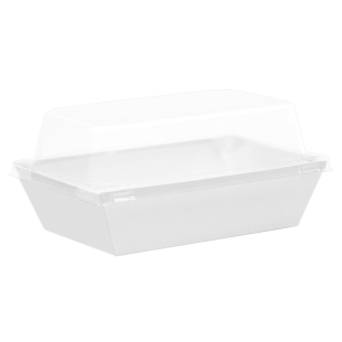 瑞士卷三明治烘焙长方形打包盒毛巾卷雪媚娘泡芙蛋糕食品级纸塑盒