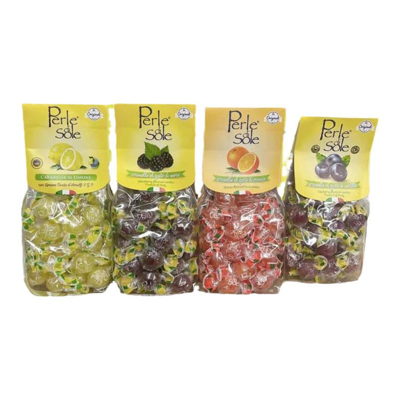 代购意大利Perle diSole珍珠糖果蓝莓味200g进口孕期零食水果味糖