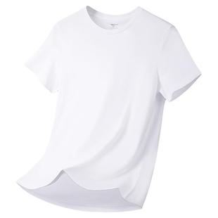 七匹狼短袖睡衣男士纯棉上衣单件家居服Tt恤全棉白色打底衫可外穿