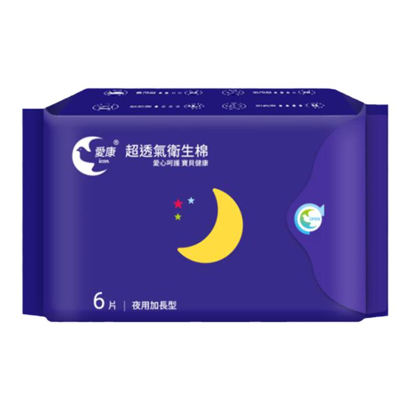 台湾爱康凉感加长夜用熟睡卫生巾