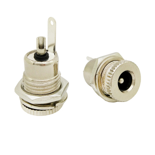 DC直流电源插头焊接座接头带线公头母座5.5*2.5圆孔连接器19V24V