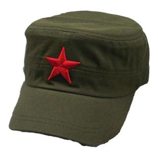 五角星帽八角帽解放帽军绿色帽子五角星帽儿童舞台表演帽子演出帽