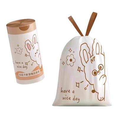 印花抽绳垃圾袋卡通兔子加厚