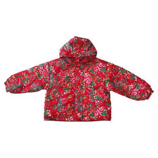 连帽羽绒服女款冬季中长款洋气东北大花欧货高级感时髦白鸭绒外套