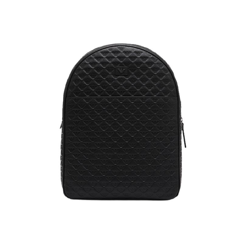 【自营】EMPORIO ARMANI/阿玛尼全幅鹰标压花牛皮革双肩背包通勤