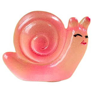 卡通滴胶渐变夜光蜗牛迷你小摆件苔藓奶油胶园艺diy树脂小配件