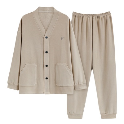 浪莎德绒睡衣男秋冬季加厚加绒