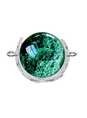 S925纯银吊坠空托女镶嵌宝石翡翠