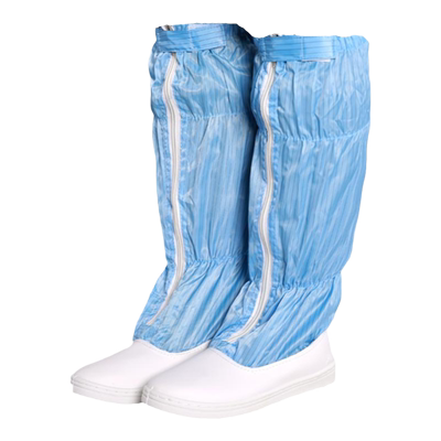 无尘白色蓝色男女长筒靴防静电鞋