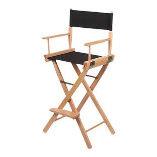 高脚椅实木导演椅户外休闲帆布靠背椅化妆吧台椅道具展示折叠椅子