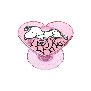 【史努比幸福花丛】PopSockets泡泡骚xSnoopy系列磁吸式气囊手机支架苹果iPhone17/16ProMax/Pro爱心樱花细闪