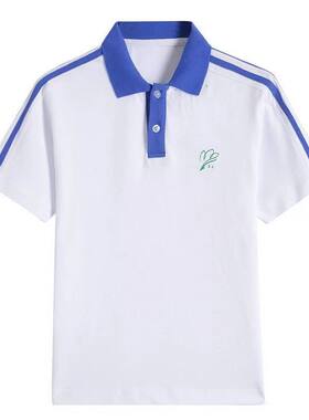 中学生校服套装蓝白短袖上衣学院