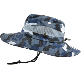 行山帽防晒渔夫帽男款遮阳帽迷彩奔尼帽云南大理西藏三亚旅游帽子