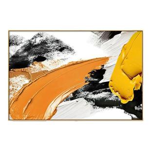 抽象艺术餐厅餐桌装饰画客厅背景墙横版挂画卧室饭厅横向壁画