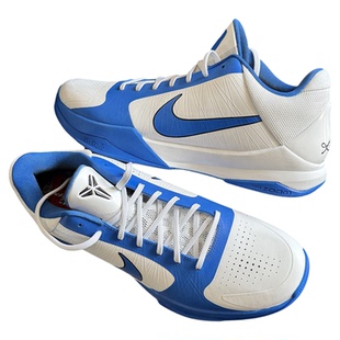 STY定制Nike Kobe5 ZK5科比5白蓝杜克大学男子耐克新款实战篮球鞋