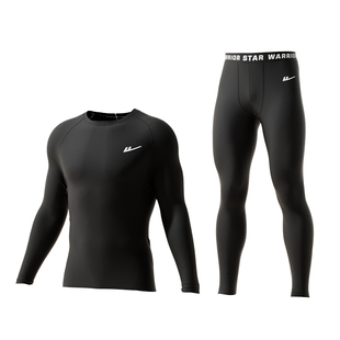 回力秋冬季速干衣男运动健身衣保暖加绒压缩裤跑步打底紧身衣套装