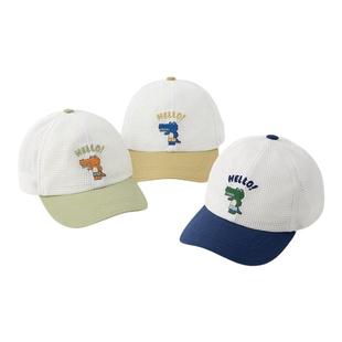 尼多熊宝宝鸭舌帽夏季儿童棒球帽男女童帽子透气网眼帽婴儿遮阳帽