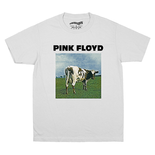 Pink Floyd平克弗洛伊德T恤奶牛封面经典摇滚专辑城市风复古短袖