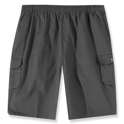 中老年爸爸纯棉短裤加肥加大码薄