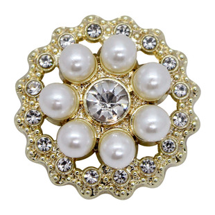 珍珠金属纽扣名媛风毛衣扣西服装饰扣子高端精致时尚外套手缝扣