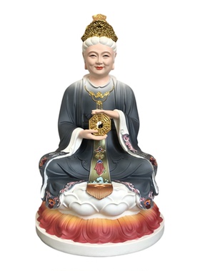 彩绘无极老母骊山老母神像摆件
