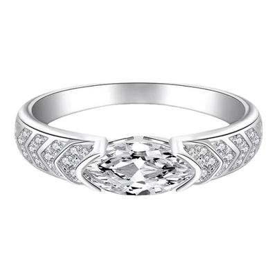 莫桑石异形菱形复古奢华钻戒仿真