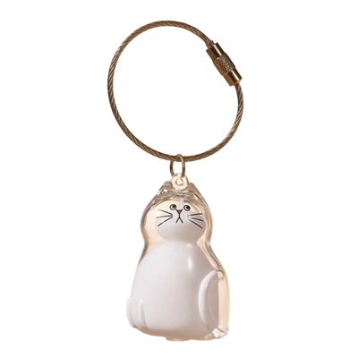 透明猫毛收纳盒吊饰扭蛋猫咪毛发存放胶囊钥匙扣挂饰挂件纪念创意