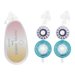 日本kokuyo国誉淡彩曲奇晴空点点胶点状透明可换替芯手帐专用双面胶学生用手工创意贴纸胶带透明胶粘工具