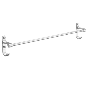 太空铝单杆毛巾架浴巾架卫浴五金挂件免打孔浴室 壁挂带挂钩直杆