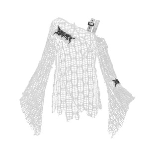 血液供给原创◆疯人院 亚文化针织破洞弹力朋克小众打底衫上衣