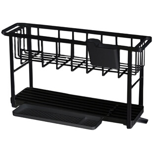 厨房碗架沥水架碟盘碗筷盆收纳架子置物晾放滤碗水槽台式窄双层大