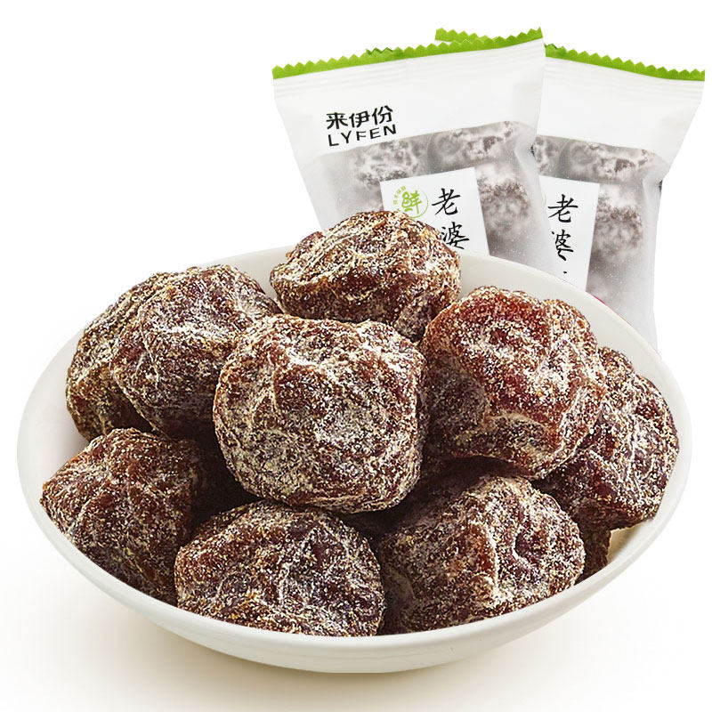 来伊份老婆梅500g话梅肉蜜饯果干