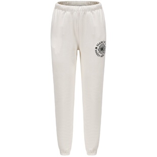 MardiMercredi松紧腰束脚小雏菊刺绣卫裤男女同款百搭休闲长裤