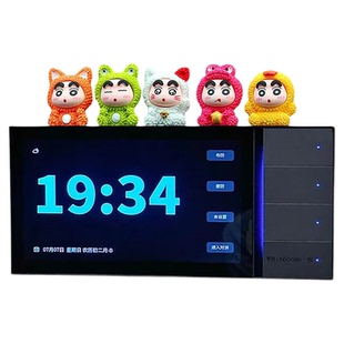 蜡笔小新可视门铃装饰小摆件对讲电话机入户玄关电脑客厅家居饰品